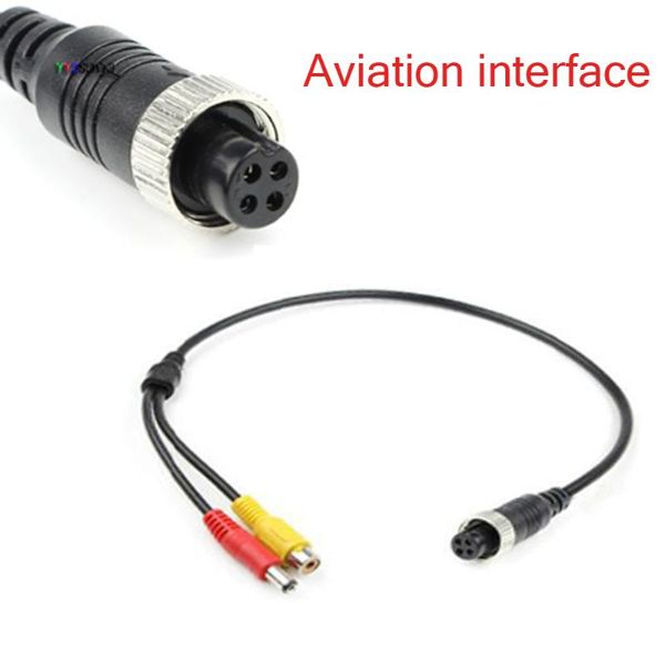 

car rear view cameras& parking sensors video cable 4pin for camera aviation head to rca female dc male connect monitor dvd assistance