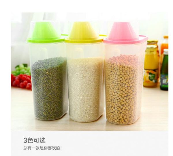 

storage bottles & jars high-quality transparent sealed miscellaneous grain tank with lid, kitchen plastic tank, fresh-keeping box,