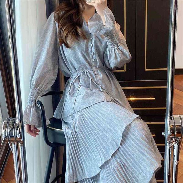 

casual dresses japan style sweet ruffles long pleated skirts women spring summer elegant feminino jupe all match fairy faldas muje, Black;gray