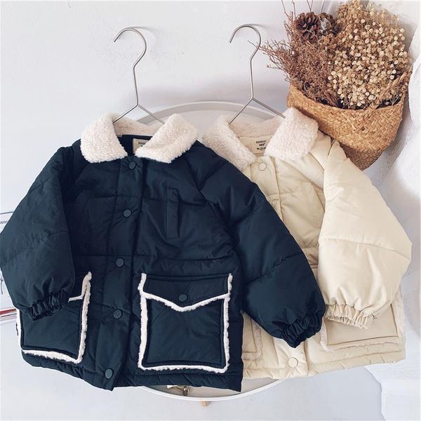 

down coat winter warm fur single-breasted child long big pocket black beige baby girl boy jacket children outerwear 2-10 years old1, Blue;gray