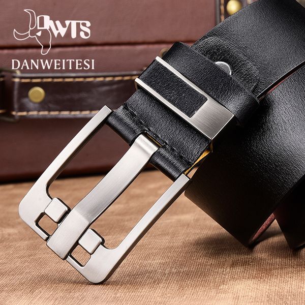 

[dwts]men belt male leather belt men male genuine leather strap luxury pin buckle fancy vintage jeans, Black;brown