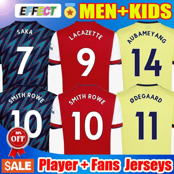 

fans player version soccer jerseys 21 22 white thomas pepe saka tierney henry willian smith rowe 2021 2022 football shirt women men kid yout, Black;yellow