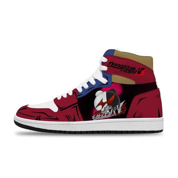 

2021 japanese anime danganronpa diy printed sports non-slip basketball shoes for woman fashion sneakersh1an