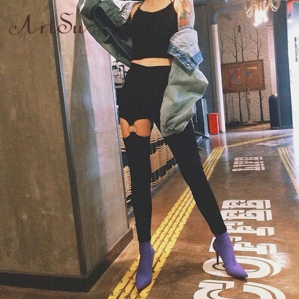 

black punk autumn winter pencil pants zipper high waist leather trousers women club wear skinny long pant aspa70104, Black;white