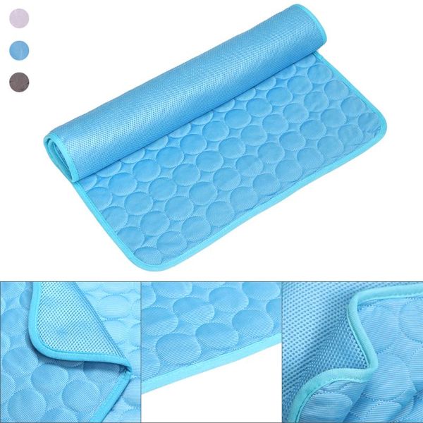 

pc dog cooling mat pet cool bed cat cushion summer ice silk moisture-proof 5 sizes supplies kennels & pens