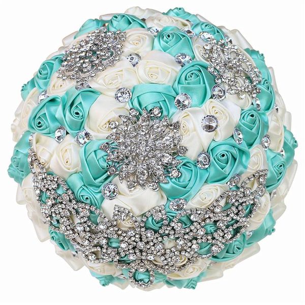 

wifelai-a luxury rhinestones bridal bouquet romantic wedding decoration diamond bridesmaid hand flowersw572 decorative flowers & wreaths