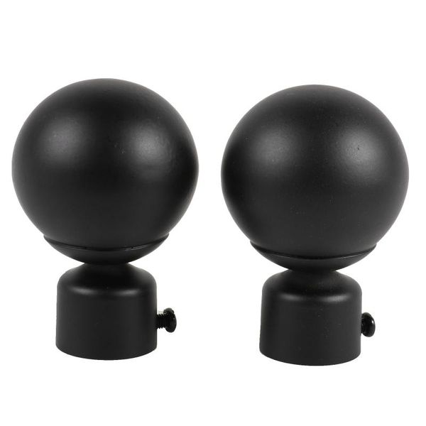 

metal ball shape curtain rod head telescoping shower pole heads double window treatment end cover home accessories bath accessory set