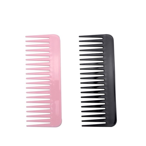

19 teeth tooth comb large wide plastic pro salon barber hairdressing combs reduce hair loss hair care tool pink black, Silver