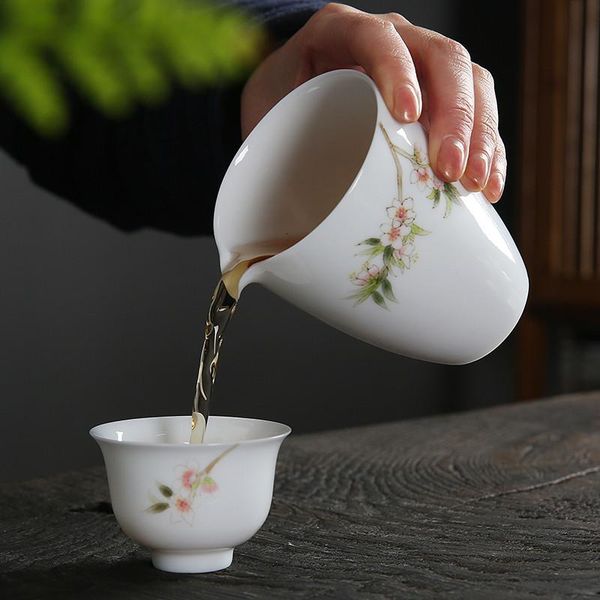 

cups & saucers jingdezhen white porcelain jade hand painted master cup ceramic household teacup home small tea bowl office water mug