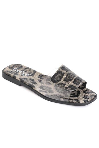 

capone shada transparent belt women 's slippers, Black