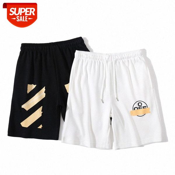 

brand ow white bronzing loose casual men's and women's striped pants #sp63, Black