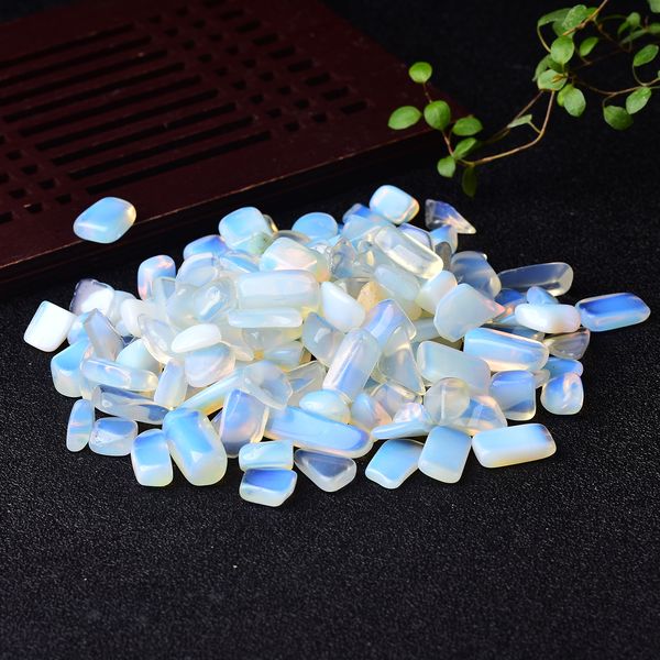 0.44lb Polido natural Opala Natural Stones Reiki Cascalho Pedras de Cristal Mão-polida para FishTank Decor Garden Tank Decor Room