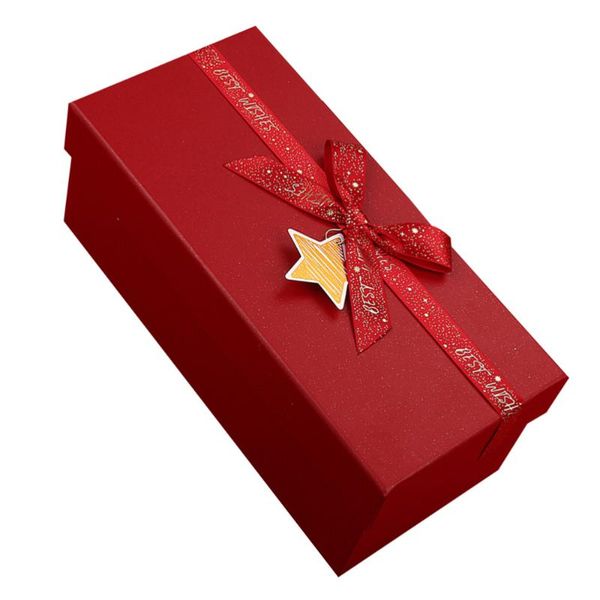 

gift wrap christmas box rectangular cup packing jewelry with ribbon