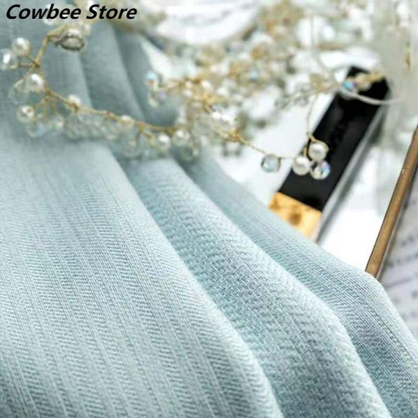 

curtain & drapes pure color window blackout thickened cotton linen shading cutains for living room bedroom kitchen luxury curtains