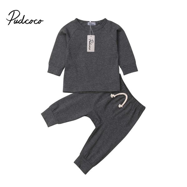 Pudcoco Baby Junge Mädchen Weiche Baumwolle Pyjamas Kleidung Set Nachtwäsche Nachtwäsche Outfit für Neugeborene Kinder Tuch Kind Kleidung G1023