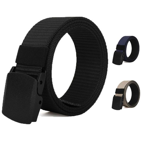 

belts army outdoor nylon men's and women's tactical belt multifunctional smooth buckle marine corps training, Black;brown