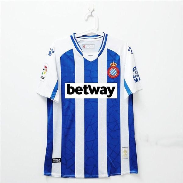 

men's t-shirts espanyol soccer t shirts 20 21 rcd terceros rosa 2021 de s darder rosales david lopez marc roca shirt, White;black