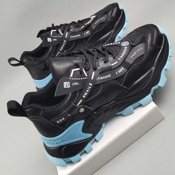

2021 winter leather men's sports and leisure dad sho breathable running fashion