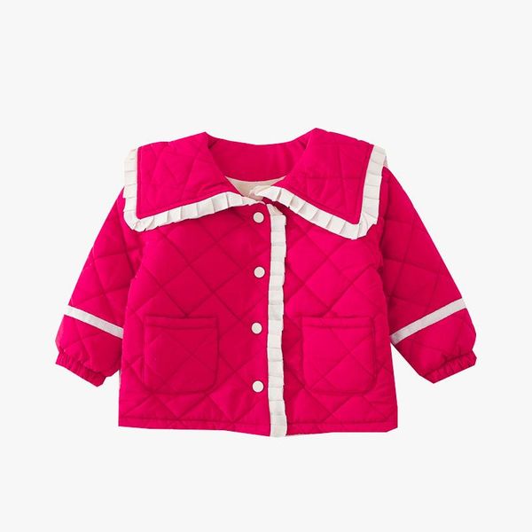 

down coat wlg girls winter parkas kids red velvet thick solid clothes baby girl warm outerwear for 2-6 years, Blue;gray