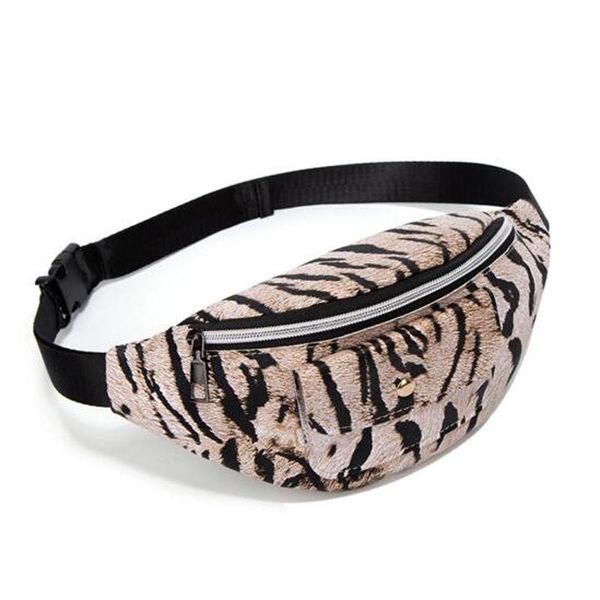 

women waist bag tiger skin pattern crossbody fanny pack ladies chest shoulder female travel bags