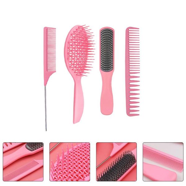 

hair brushes 4pcs hairstyling combs air cushion haircut for salon, Silver