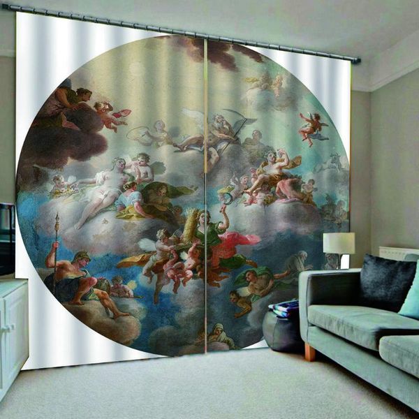 

curtain & drapes europe angel curtains window for living room bedroom blackout