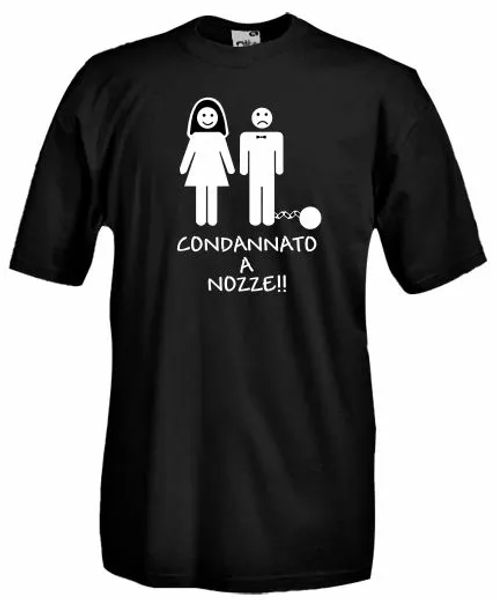 

shirt g65 ironic t-shirt bachelor party, sentenced to wedding, White;black