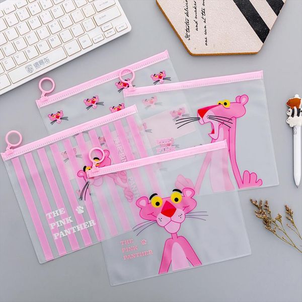 

leopard pvc transparent travel cosmetic bags make up case file pouch women organizer toiletry storage wash kit