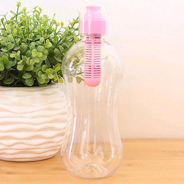 

water bottles 550ml portable plastic bottle hydration filter outdoor hiking travel gym filtering healthy drinking