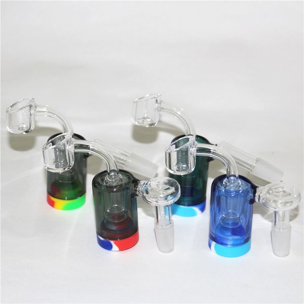 narghilè colorato Glass Dry Ash Catcher con contenitore di cera siliconica quarzo banger è facile da pulire il bong in silicone prezzo di fabbrica