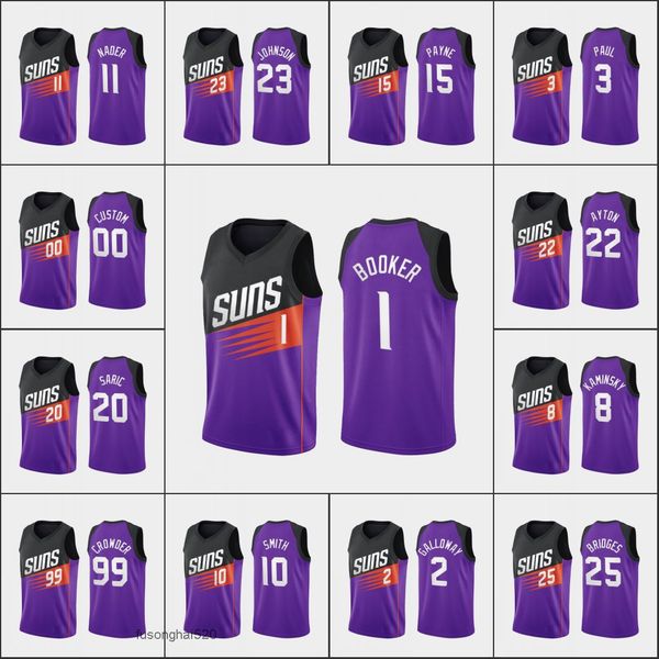 

printed custom phoenixsunsmen devin booker deandre ayton chris paul dario saric frank kaminsky jae crowder custom earned edition swingman je, Black