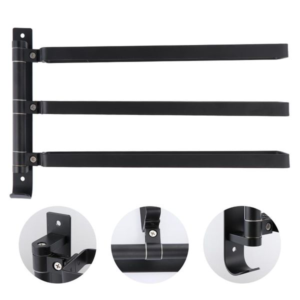 

towel racks rack rotatable bathroom wall hanging punch-storage