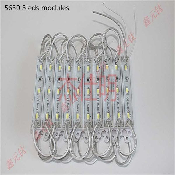 

modules 3leds led 5730 white warm red yellow blue green waterproof ip65 advertisement book light group 20pcs/lot