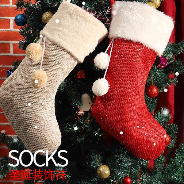 

christmas socks decoration supplies santa claus gift bag new year gift