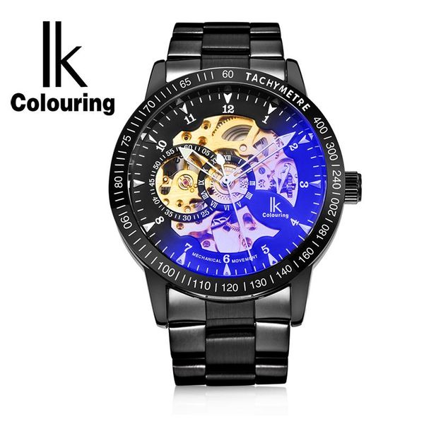

wristwatches 2021 ik wristwatch men business automatic mechanical watch fashion luxury tourbillon sport watches relogio masculino, Slivery;brown