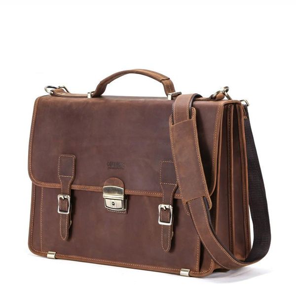 

retro design men's leather handbag, 14 inch lap wallet, suitcase briefcases