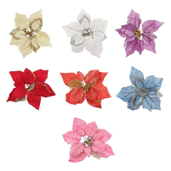 

christmas decorations 15 pcs artificial flowers xmas tree ornaments 83xc