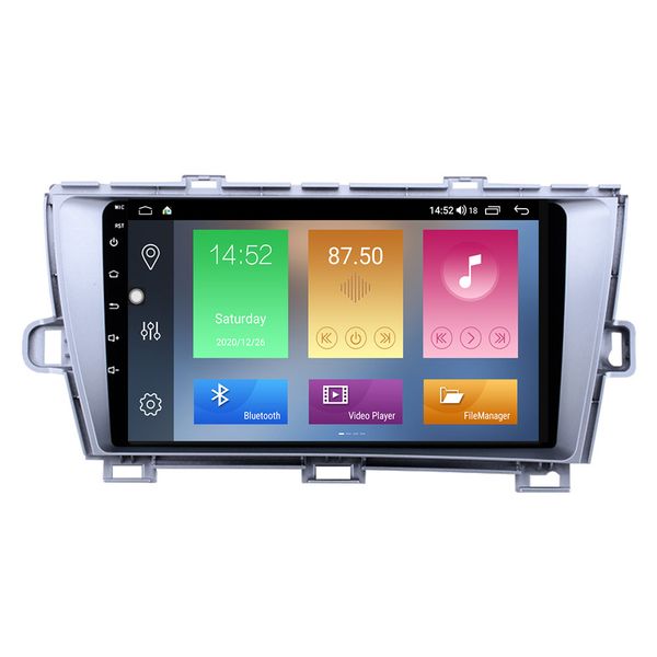 Doppel-DIN-Auto-DVD-Radio-Player für Toyota Prius 2009–2013 mit Musik, WiFi, Mirror Link, TouchScreen-Stereo-Navigation, 9 Zoll, Android 10, unterstützt Carplay TPMS