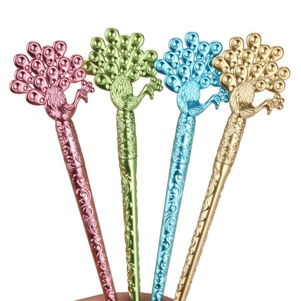 

gel pens 200pcs cute phoenix bird retro hairpin styling pen kawaii stationery black needle novelty school office supplies