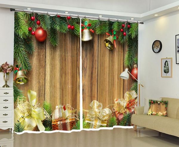 

curtain & drapes babson christmas 3d digital printing diy po shading personality