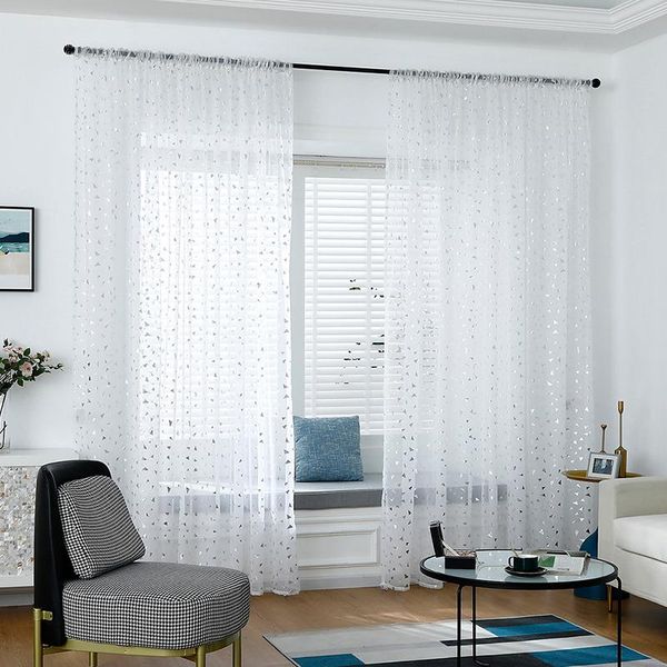 

triangle print tulle curtains for children's bedroom kids window treatments sheer living room finished customization curtain & drapes