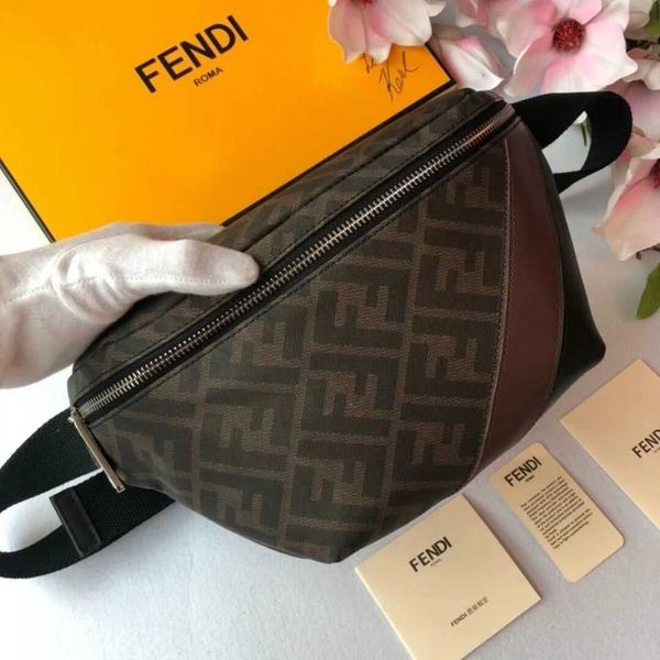 

europe station fenmeidi men's chest waist ff splicing fashion portable messenger trendy leather handbag zly