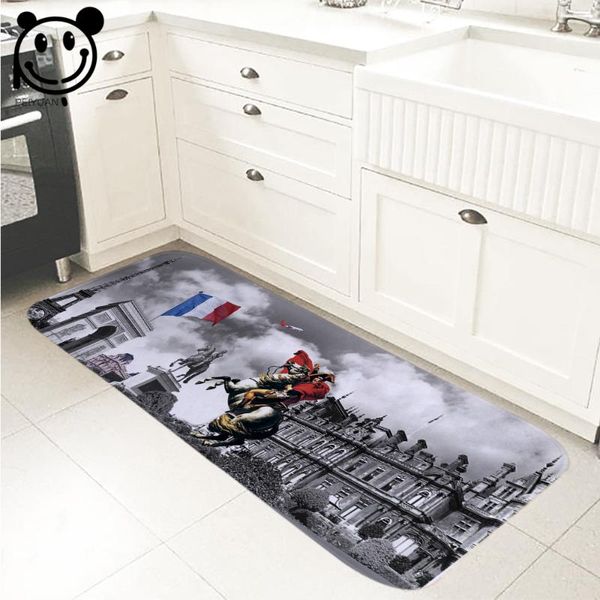 

cushion/decorative pillow peiyuan world famous architecture french street scene parrot horse soft flannel doormat living room door mat exerc