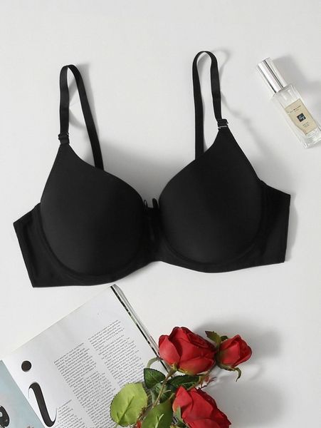 

plus plain underwire bra t2qw#, Black;white