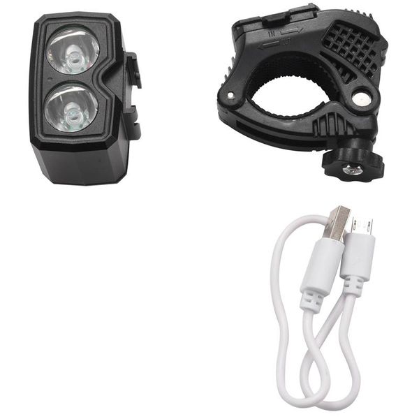 

rechargeable bike lamp 2x xm-l t6 front handlebar light built-in battery 5 modes headlight lights