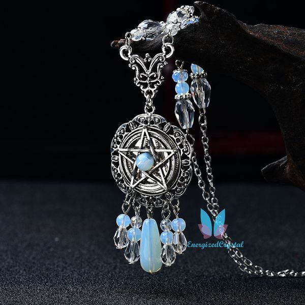 Красивый Reiki Oplite Star Ожерелье Кристалл Подарок