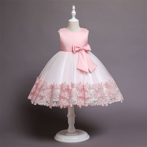 

2021 summer new middle school children's sleeveless princess evening girl's sequin dress, Red;yellow