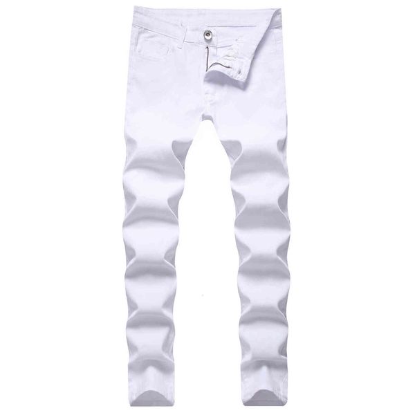 

men's jeans slim feet casual black and white men's jeans fashion, Blue