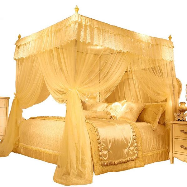 

mosquito net three doors elegant home 1.8m bed article grain tent stainless steel lace princess curtain