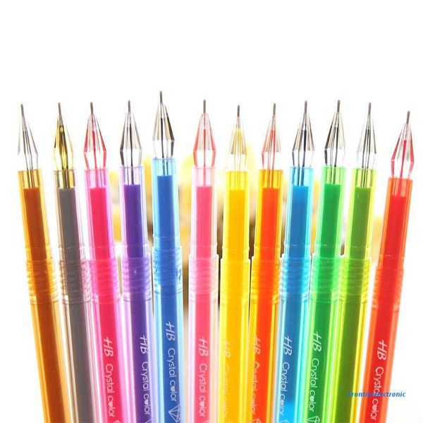 

ballpoint pens 12color/set diamond crystal colors colorful gel pen set school supplies colored pencil gift sketch kawaii, Blue;orange